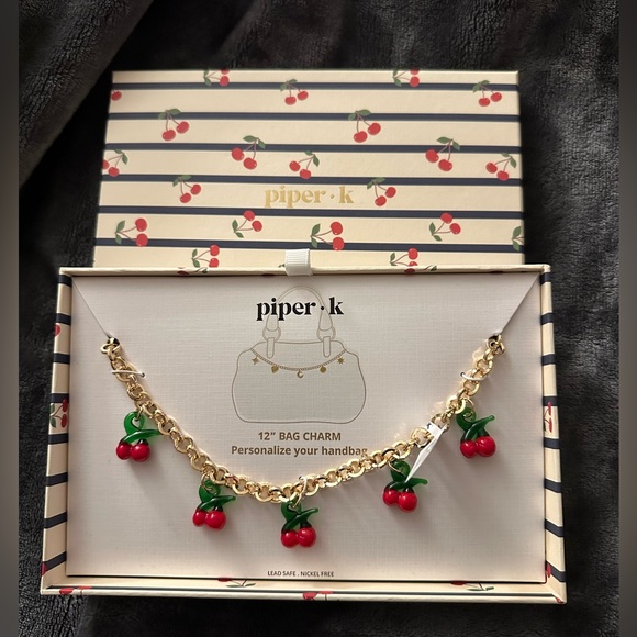 Piper K Cherry Bag Charm - Picture 1 of 5